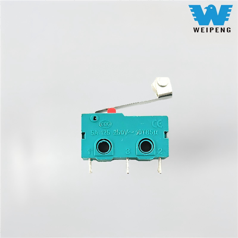Érintkező gomb 5A/125V 250V Egyenes fogantyús, háromtűs utazási határérték mikrokapcsoló