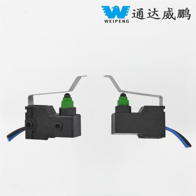 Oldalsó kijáratú mikrokapcsoló pozicionáló tűvel