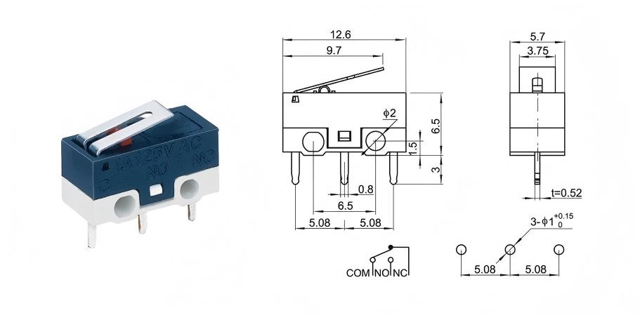 Intelligens ajtózár egérkapcsoló